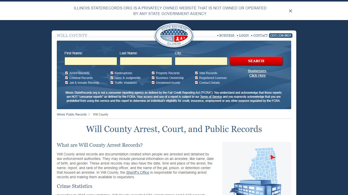 Will County Arrest, Court, and Public Records